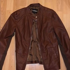Express Brown Leather Jacket
